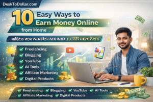 10 Easy Ways to Earn Money Online from Home - Freelancing, Blogging, YouTube, AI Tools, Affiliate Marketing, Digital Products